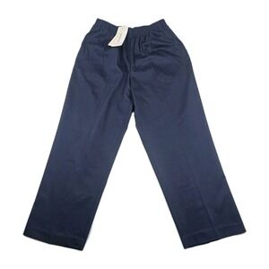 Alfred Dunner Garden Calore Pull On Womens 10P Short Navy Stretch Pants 72700